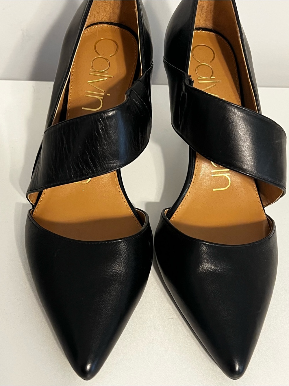 Calvin Klein Black Pointed-Toe Heels